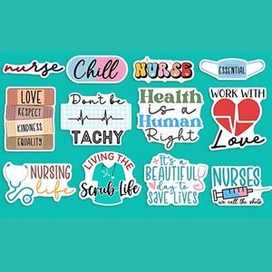 12-Pack Nurse Sticker Bundle | 3" Vinyl Nursing Stickers